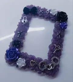 B8 トレカケース ホイップデコ 紫 地雷系 ハンドメイド