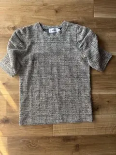 AZUL BY MOUSSY ツイード風 半袖カットソー Mのサムネイル