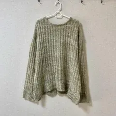 FREAK’S STORE ミックスニット メランジ オーバーサイズ 緑