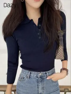SHEIN DAZY リブニット トップス　Lサイズ