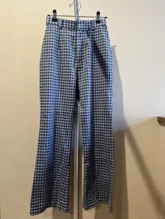 RayBEAMS ギンガムチェック フレアパンツ S