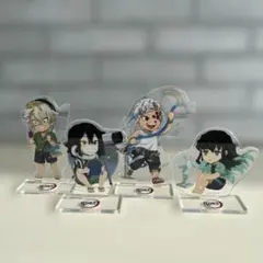 鬼滅の刃　2021夏休み　アクスタ4種　無一郎・天元・小芭内・実弥