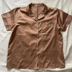 GU ルームウェア　サテン　XL 半袖　ショートパンツ　セットアップ　前開き