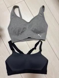 PUMA & UNDER ARMOUR スポーツブラ 2点セット