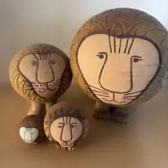 リサラーソン LisaLarso ライオン Lions 置物 3個セット - メルカリ