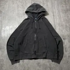 GAP ヴィンテージソフト　オーバーサイズ　クロップドジップパーカー　黒　XL