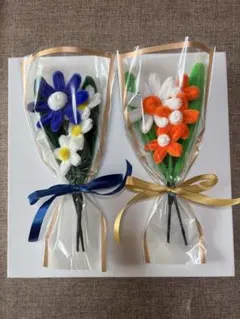 ハンドメイド モールフラワー 枯れない花 2点セット