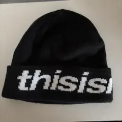 thisisneverthat ニット帽 ビーニー ブラックのサムネイル