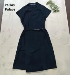 パラスパレス　カシュクールワンピース　藍染め　インディゴ　サイズ0 リボンのサムネイル