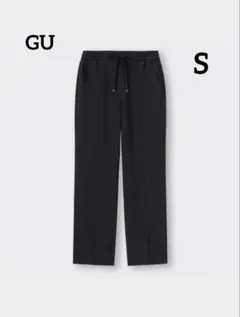 《GU》起毛フロントスリットパンツQ ブラック　S 221-343093