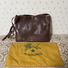 未使用級☆ビッグロゴ レザー ILBISONTE イルビゾンテ ショルダー 