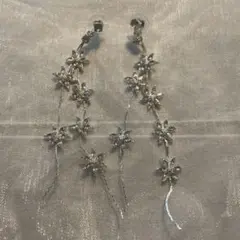 シルバー　ロングピアス　ブライダル