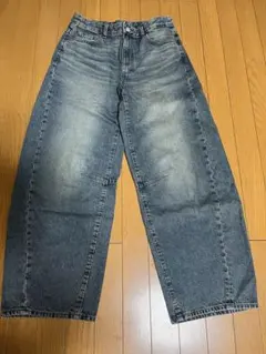 GU バレルレッグジーンズ　丈標準　XLサイズ 67BLUE