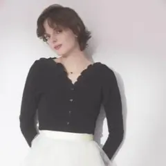 CELFORD セルフォード ハートネックリブニットプルオーバー