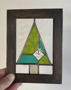 Toto garden 剱持敬子さん作 猫のステンドグラス 額付 （破損あり） 2025年