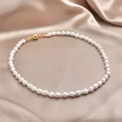 天然パールネックレス 磁石 冠婚葬祭 高級 本物 上質 きれいめ 【ラスト1点】