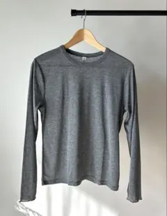 GU ソフトシアーTシャツ長袖XL グレー　春