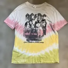 00s ACDC Tシャツ バンドT ダイダイ柄 サイケデリック Mサイズのサムネイル