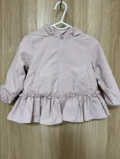 petit main 【撥水加工】ペプラムウィンブレ ライトピンク 90㎝