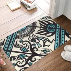 ココペリ⑦　マット　玄関マット　フロアマット　ネイティブアメリカン