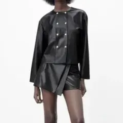 ZARA Sサイズ　フェイクレザージャケット