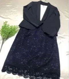 〈フォーマルにも〉テーラードジャケットとワンピースの2点セット