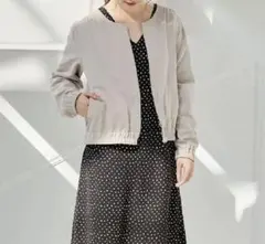 完売品 リバーシブル ショートジップブルゾン 2way ベージュ