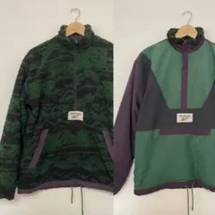Reebokリバーシブル ボアジャケット プルオーバー ハーフジップ　Ｍ