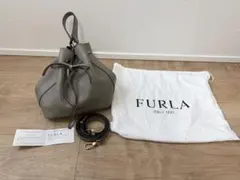 FURLA コスタンザ　ショルダーバッグ 巾着型 グレージュ