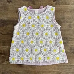 après les cours デイジー刺繍 タンクトップ 女の子　夏　80