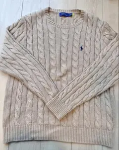 Polo Ralph Lauren ベージュ ケーブルニット L