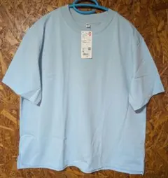 ユニクロ、エアリズムコットンT半袖XLライトブルー