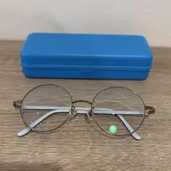Zoff メガネ　ラウンドフレーム　ブラウン　ケース付き