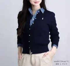 ポロ　ラルフローレン　カーディガン　ボレロ　ニット　ケーブル　人気　完売