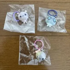 ぷくぷくあわわちゃん カプセルトイ ころんとクリアめじるしチャーム 3点セット