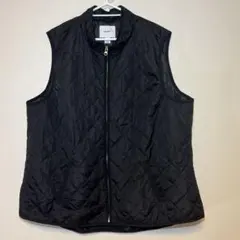 OLD NAVY ナイロン キルティング ベスト 2X ブラック ゆったり 古着