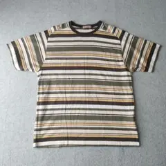 old unknown マルチボーダー Tシャツ コットン　x