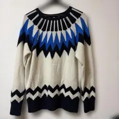 uniform experiment ウール100% ジグザグパターン セーターのサムネイル