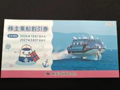 東海汽船 株主乗船割引券 4枚2027年3月31日まで
