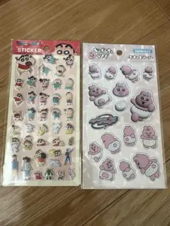 クレヨンしんちゃん&おぱんちゅうさぎぷっくり シール2シートセット おまけ付き