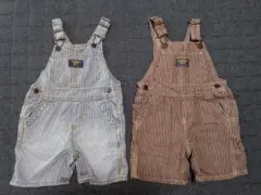 OSHKOSH　ストライプオーバーオール 18month 2点セット