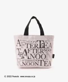 新品 ☆ アフタヌンティー×スヌーピー スリットポケット付きロゴバッグ SS