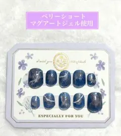 ベリーショート　オーロラ風ネイルチップハンドメイド　010