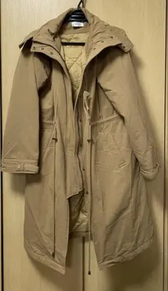 タグ付HUG.U ベージュ モッズコート　サイズM