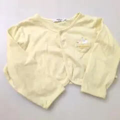 familiar ORIGINALベビーカーディガン 90 イエロー 長袖 刺繍