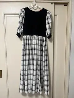 OLIVE des OLIVE 半袖チェックワンピース