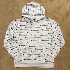 新品・未使用Champion チャンピオン ロゴ総柄プリント パーカー Mサイズ