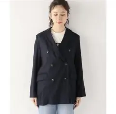 ジャーナルスタンダードレリューム ネイビー ダブルブレストジャケット ネイビー