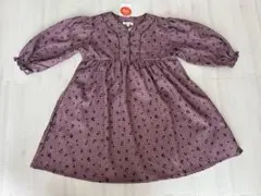 【新品未使用】紫色チェック柄フレアドレスのサムネイル