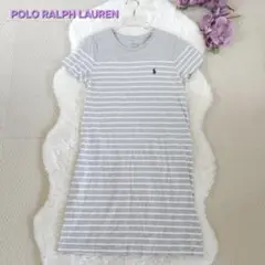 POLO RALPH LAUREN ボーダーTシャツワンピース グレー Mサイズ